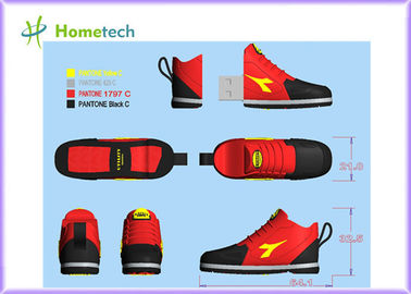 De rode tennisschoen gaf van de het USB-flashstationsport van 4GB/de 8GB de Aangepaste Sleutels van de schoenenusb/Aandrijving 2GB -8GB van de douanepen gestalte