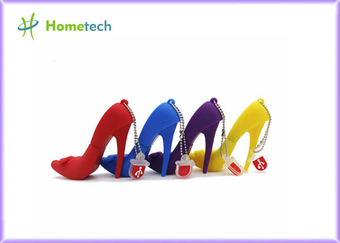 2.0 de hoge gehielde schoenen personaliseerden kleine USB-Flashgeheugenschijf, passen de Manier 2D 3D schoenen de SLEUTEL van het Beeldverhaalusb van pvc 16GB aan