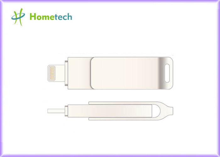 Het USB-flashstation van de hoge snelheids Mobiele Telefoon/OTG-USB-flashstations voor IPhone, Zilveren Kleur