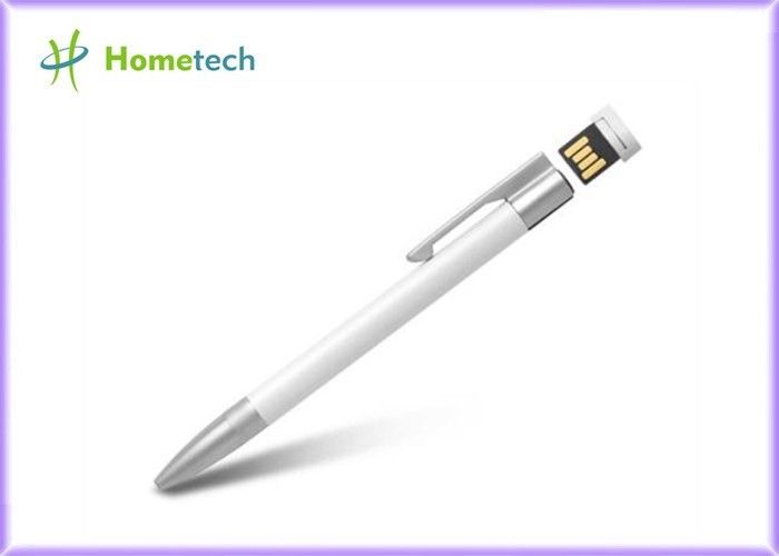 De zwarte/Witte de Penaandrijving 16GB USB 2,0 van de Ballpointhoge snelheid paste Metaal Mateial aan