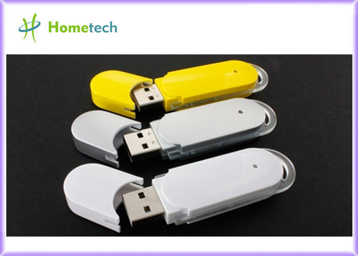 Gele/Witte Plastic USB-Flitsaandrijving, de Schijf van het Geheugenusb van de Penaandrijving