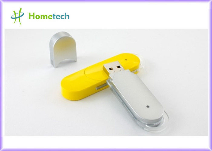 Gele/Witte Plastic USB-Flitsaandrijving, de Schijf van het Geheugenusb van de Penaandrijving