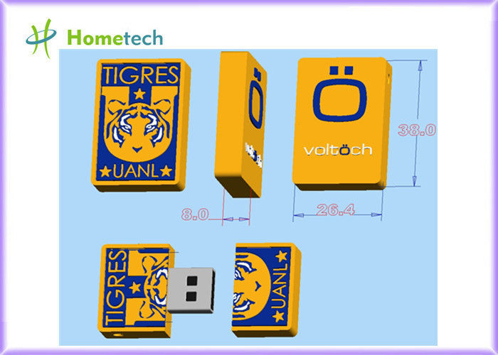 Minitigres paste USB-Flitsaandrijving 8GB/16GB, het embleem van het voetbalteam 1GB/2GB aan