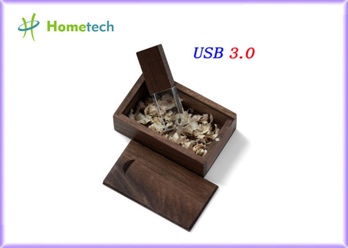 Crystal Wooden Usb Flash Drive 4gb 8gb 16gb 32gb 64gb 20MB/S Logo Customized