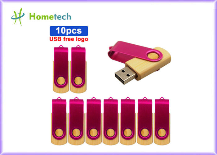 USB 2,0 de Stokhoge snelheid Logo Customized Eco Friendly van USB van het 3,0 Metaalbamboe Houten