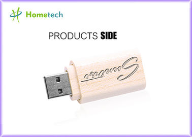 De aangepaste van de de Flitsaandrijving van Embleem4gb 8GB USB Houten USB Stokken van Pendrive