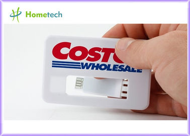 Wit Van de het Geheugenschijf van Adreskaartjeusb volledig de Kleurenembleem, Echte Opslag4gb Creditcard USB 2.0