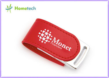 kopen 4GB rode van de de Flitsaandrijving van Leerusb van de het Leerdekking van Nice de Penaandrijving van Usb met Douaneembleem online vervaardiging