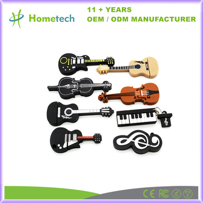 kopen Cartoon Electric Guitar USB Flash Drive 1 GB 2 GB USB 2.0 Pen Drive 16 GB 32 GB online vervaardiging