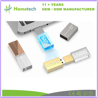 kopen Gepersonaliseerde 4GB 8GB 16GB Crystal USB Stick Gravure Logo Crystal Pendrive online vervaardiging