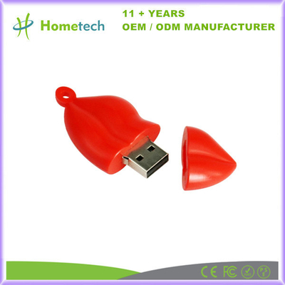 kopen PVC schattig lippenshape aangepast USB Flash Drive aangepaste mond USB Memory Stick 8GB 4GB online vervaardiging