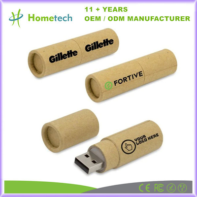 kopen Eco-vriendelijk recyclen van papier USB flash drive geven weg geschenk met afdrukken voor promotie Een klasse chip online vervaardiging
