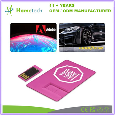 kopen Op maat gemaakt full color gedrukt visitekaartje USB Flash Drive Plastic Pendrive Populaire reclame geheugenstick online vervaardiging