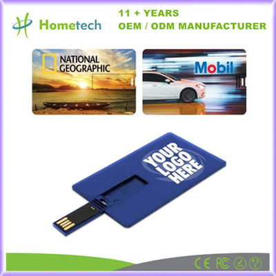 kopen Persoonlijke dubbelzijdige afdruk van creditcard USB-flashdrive met 128MB-256GB capaciteit online vervaardiging