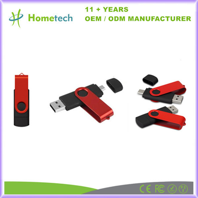 kopen Draaibare USB C Flash Drive 8 GB - 256 GB 2 In 1 OTG USB 3.0 Drive Memory Stick Type C Voor mobiele telefoon online vervaardiging