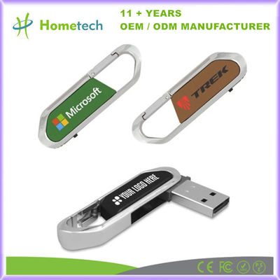 kopen High Speed Foldout Carabiner USB Flash Drive 64 GB tot 1 TB Lederaar 32 GB voor zakelijke promotie online vervaardiging
