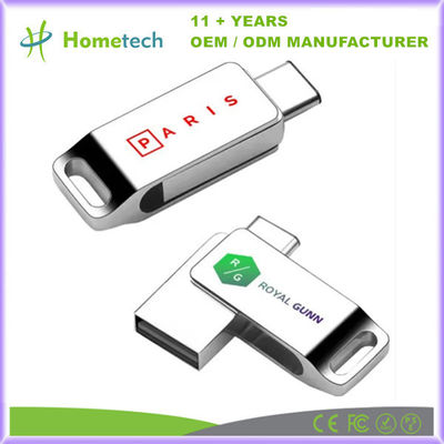 kopen Zilveren waterdichte Type C USB flash drive met grote capaciteit 512 GB aangepast online vervaardiging