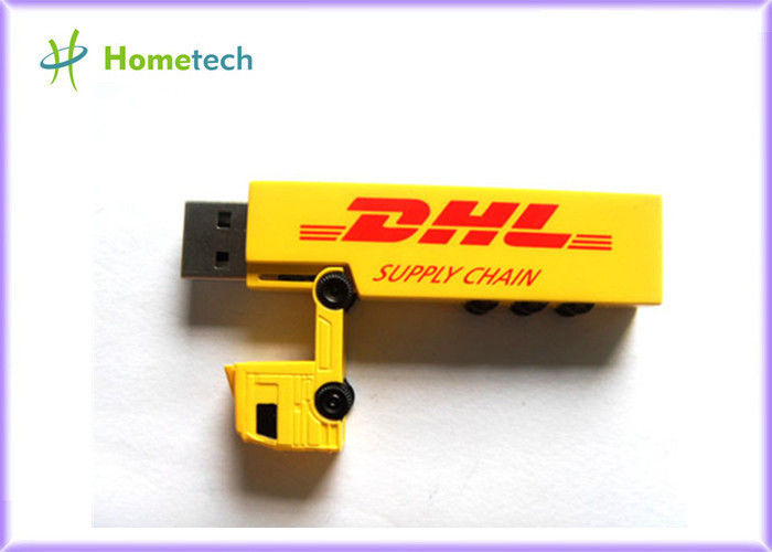 Gele Creatieve de Flitsaandrijving van Vrachtwagen Plastic USB 8GB voor de Reclame van Gift