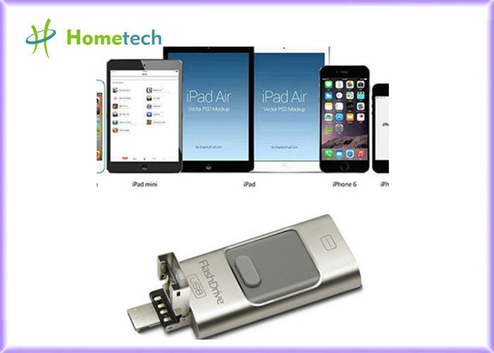 Gouden OTG-het Geheugenstok van het Telefoonmetaal 32GB USB voor IPhone/PC, 1 Jaargarantie