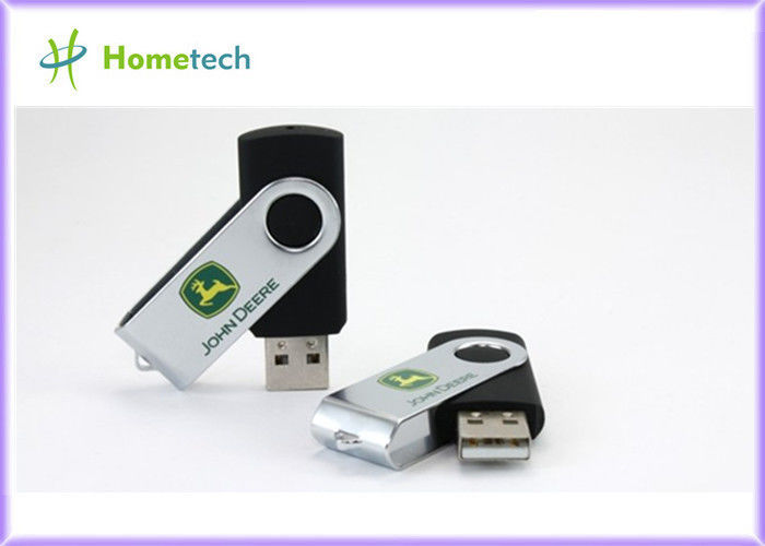 De promotiestok van USB van de Metaaldraai met Vrije Embleemdruk