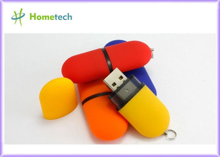 Plastic Pendrive 2GB 4GB, Rond USB Zeer belangrijke 2GB met Embleem, de Gele Promotieaandrijving van Giftusb