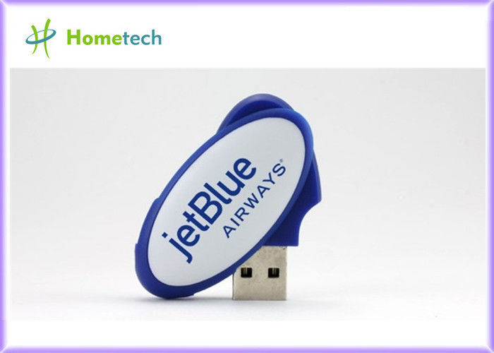 OEM Blauwe Plastic de duimaandrijving 8GB, Plastic USB-Geheugen 2,0 van de usbflits met aangepast embleem pendrive USB