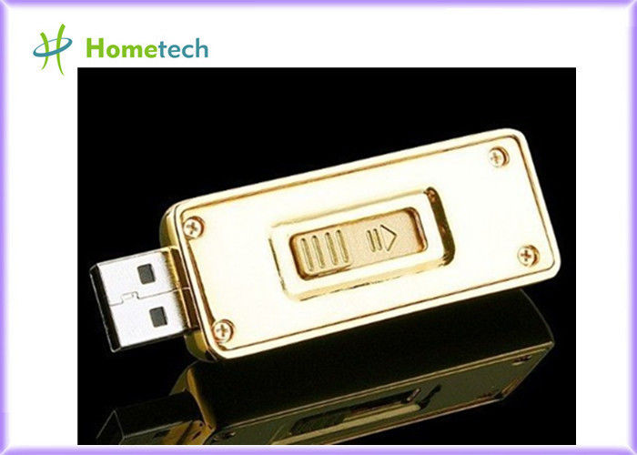Het hoge Eind USB 1.1/2.0 Metaal Duim drijft Gouden Bar 2GB 4GB 8GB 16GB 32GB