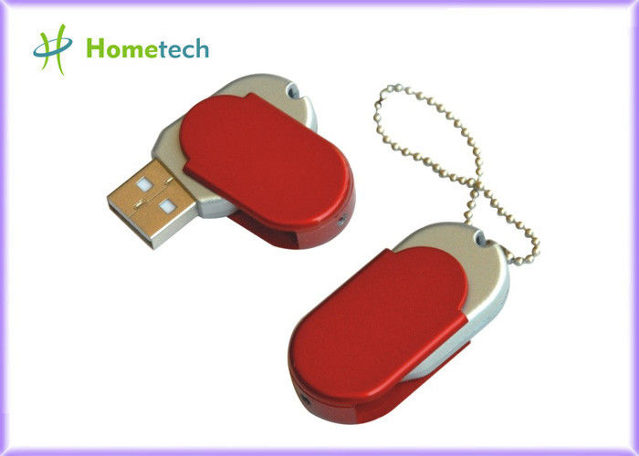 Gegraveerd die Stokken van USB van de metaal de Mini Rode Draai met Hoge snelheid worden aangepast