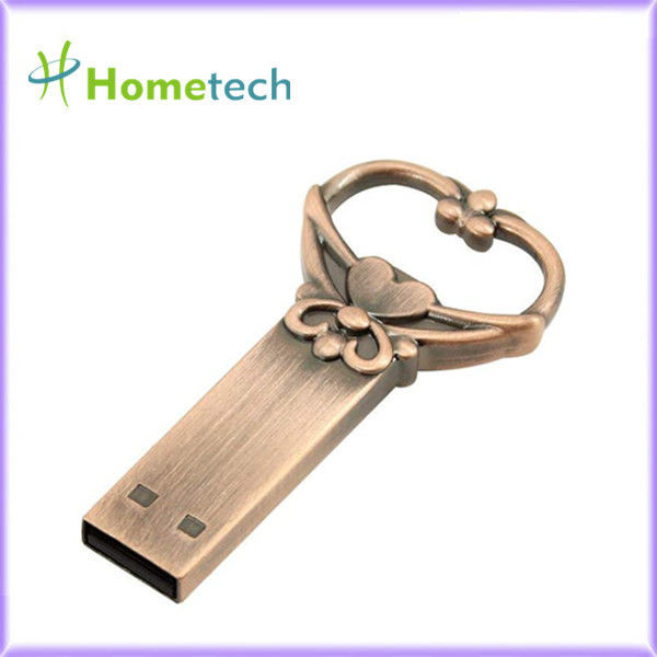 De Knoop Zeer belangrijke Vorm 16GB USB 2,0 van de metaalliefde van de de flitsaandrijving van de metaal zeer belangrijke vorm usb de flits zeer belangrijke plotseling-sleutel usb