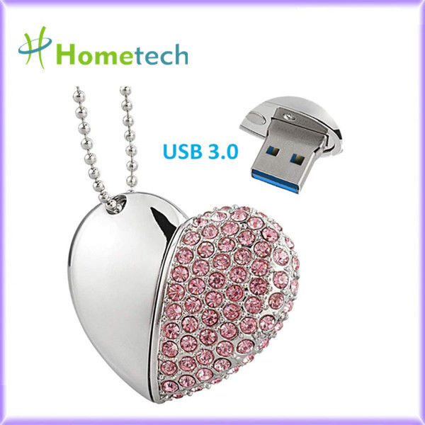 USB 3,0 32GB-het Hartusb-flashstation van het Halsbandkristal