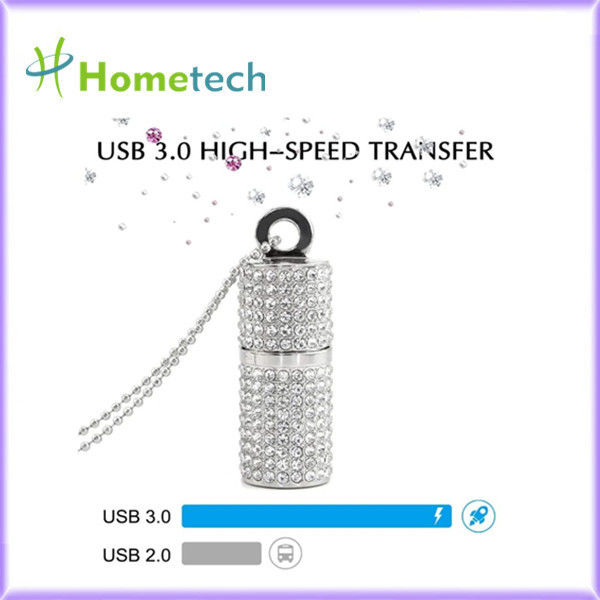 USB-flashstations van het het Geheugen de Cilindrische Kristal van 64GB 32GB 16GB