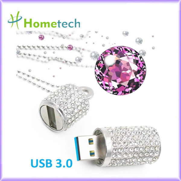 USB-flashstations van het het Geheugen de Cilindrische Kristal van 64GB 32GB 16GB