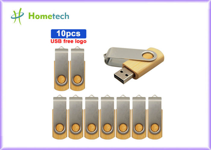 USB 2,0 de Stokhoge snelheid Logo Customized Eco Friendly van USB van het 3,0 Metaalbamboe Houten