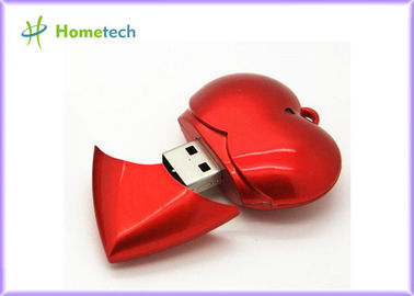 Plastic Rode van het de Flitsgeheugen van Hartusb het Apparaten Volledige Capaciteit van USB 1GB/2GB/4GB