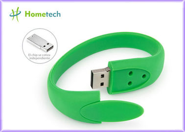 Groene van de Armbandusb van de Siliciummanchet van de de Flitsaandrijving 512MB de Penaandrijving 1GB 2.0