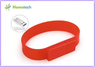 Van de Armbandusb van het douanesilicone de Flitsaandrijving 4GB L 220mm X W 18mm X D 8mm