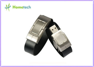 Leer manchet gepersonaliseerde 32gb usb 2,0 flitsaandrijving 10-22mb/s-Snelheid