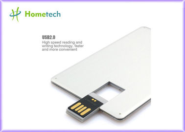 De micro paste de Flitsaandrijving van Usb van de metaalCreditcard 2GB/4GB/8GB/16GB aan