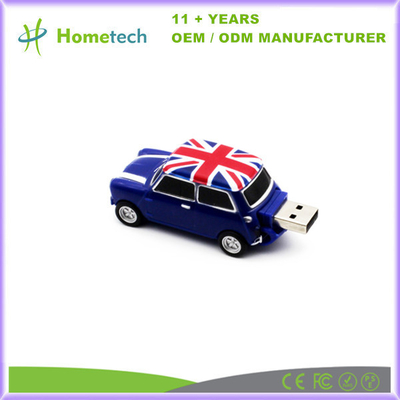 Metalen auto roestvrij staal sleutelhanger USB 2.0 Memory Stick Pen Drive 8GB 16GB 32GB 64GB
