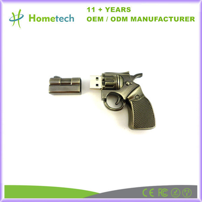 Custom Smart Fancy Gun Toy Shape USB 2.0 Flash Drive Metalen pendrive 8GB