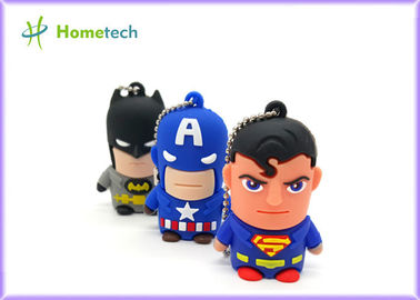 Het Flashgeheugen van het Beeldverhaalusb van de heldenreeks, Usb 2,0 Pvc van de Geheugenstok of Zachte Kunststof