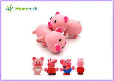 Het gelukkige Grote Familie Roze Varken paste Usb-Flitsaandrijving, het Gepersonaliseerde Zeer belangrijke Aangepaste pvc gestalte gegeven USB-flashstation 4gb 8g van Usb aan