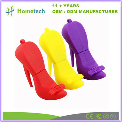 64MB 128GB Customized USB Flash Drive PVC Rubber High Heeled Shoe Shape Gepersonaliseerd USB PEN