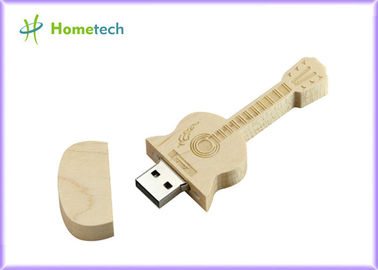 Van de de gitaardoos van de Usbstok Houten Flits 2,0 de Pen van de Geheugenstok 32gb/64gb van USB