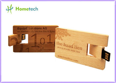 Van het embleem Houten usb van de douanegravure de flitsaandrijving 4GB 8GB, Geheugenstok Pendrive