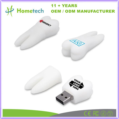 Leuke tandvormige flashdrive opslag USB 2.0 interface U disk geheugenstick 16G voor kinderen cadeau