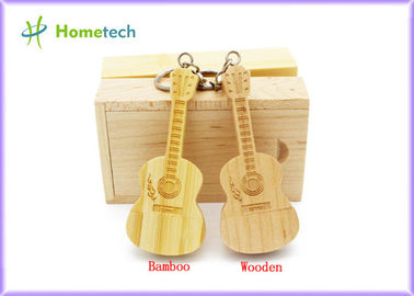 Gitaar Houten USB-flashstation 2,0 van de het Geheugenstok van de Penaandrijving de Stok van USB, de Aandrijvingsgeheugen van de Flitspen