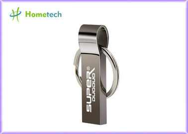 Van het Metaalusb van de duimvorm van de het Geheugenstok 32GB 64GB 128GB de Zilveren Kleur met Zeer belangrijke Chian
