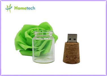 16GB de houten Vorm van de het Berichtfles van het USB-station Creatieve Promotiekristal