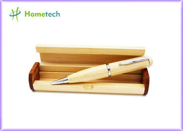 Het USB-flashstationregistreertoestel van de esdoorn Houten Pen, het Geheugenaandrijving van USB van de Laserpointerballpoint Bulk